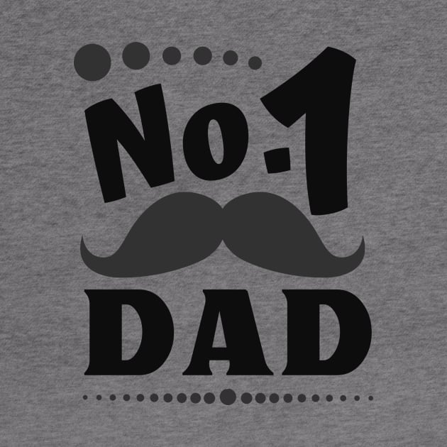 # 1 Papa Dad Funny Beard Men's Best Father by Foxxy Merch